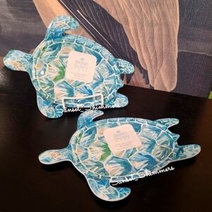 4pc Set Sigrid Olsen Melamine Ocean Sea Turtle Salad Appetizer Dessert Plates